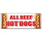 Signmission ALL BEEF HOT DOGS BANNER SIGN red hots weiner franks burgers footlong B-All Beef Hot Dogs - alternate 1